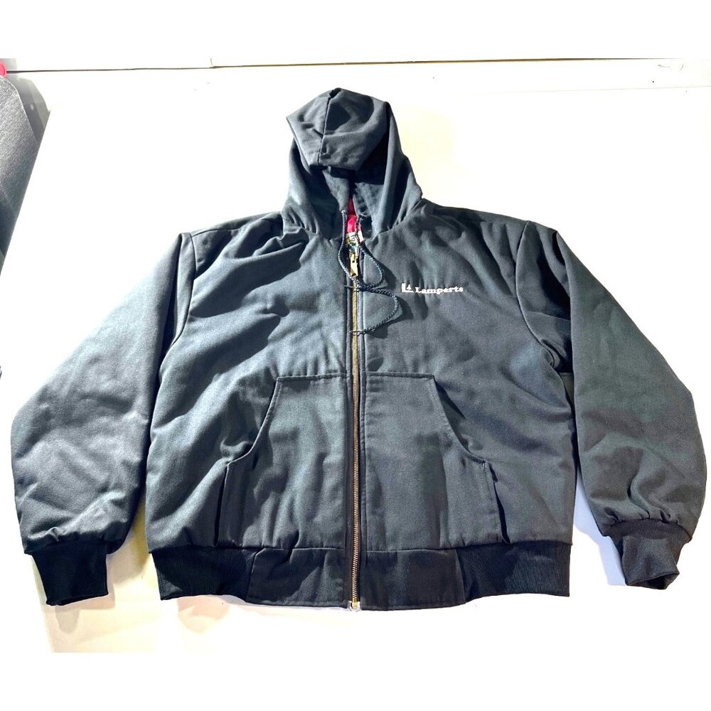 Black Hooded Jacket Ozark Mountain Apparel M USA Cotton/Polyester Blend